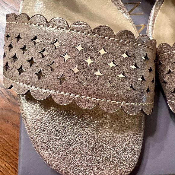 Ann Taylor Liv Perforated Block Heeled Sandals - Picture 4 of 7